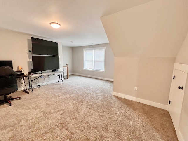 interior space featuring lofted ceiling