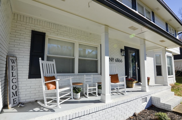 view of patio / terrace featuring covered porch