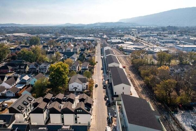 aerial view featuring a mountain view