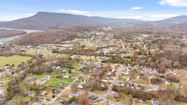 aerial view featuring a mountain view