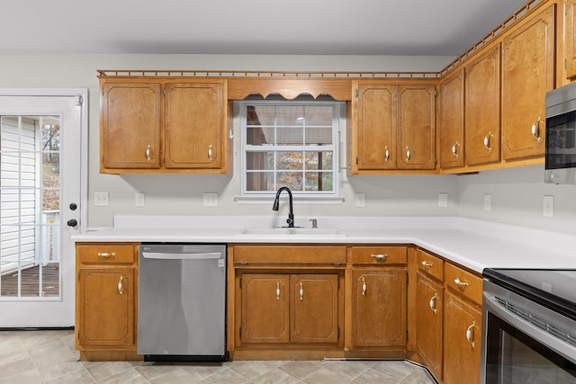 kitchen featuring sink and appliances with stainless steel finishes