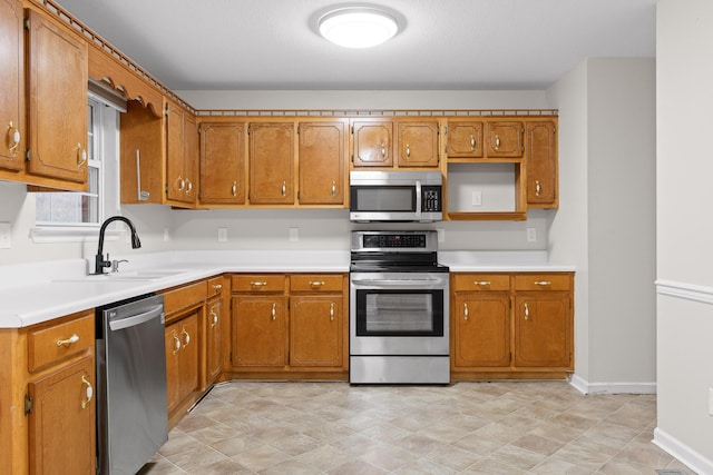 kitchen with stainless steel appliances and sink