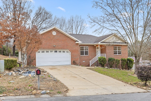 single story home featuring a garage