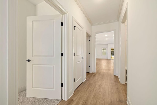 1707 Whisper Winds Ln Unit 33, Ooltewah, TN 37363 - hall featuring light wood finished floors and ornamental molding