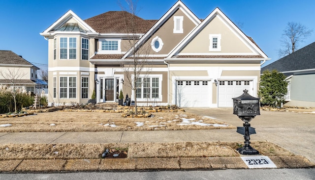 view of front facade featuring a garage