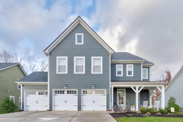 view of front facade with a garage