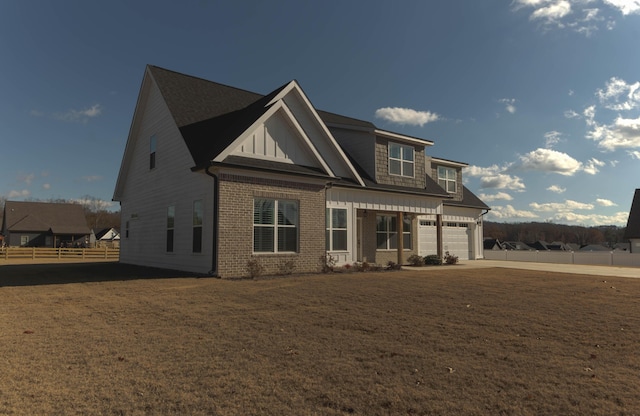 craftsman inspired home featuring a garage