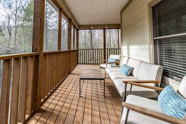 unfurnished sunroom with plenty of natural light