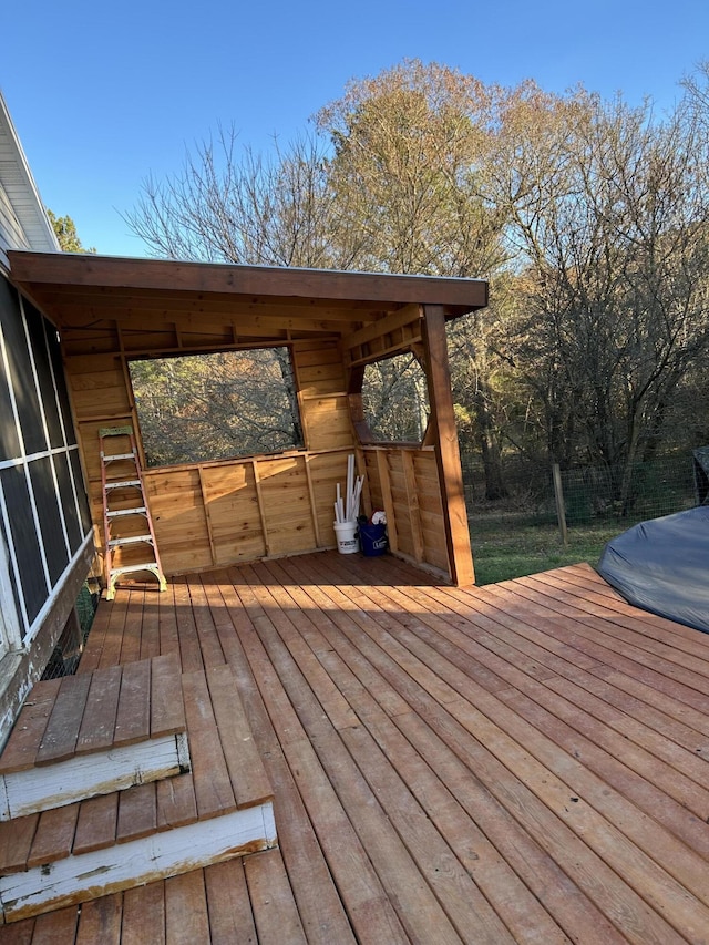 view of wooden terrace