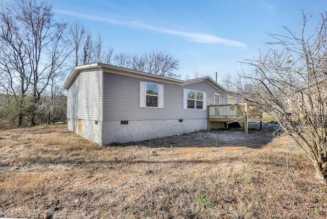 exterior space featuring a deck