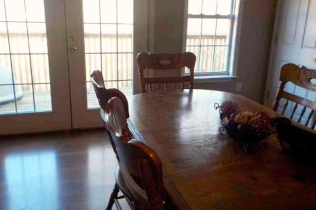 view of dining area