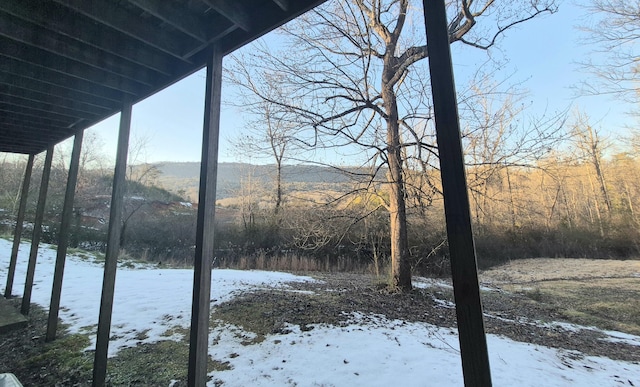 view of snowy yard