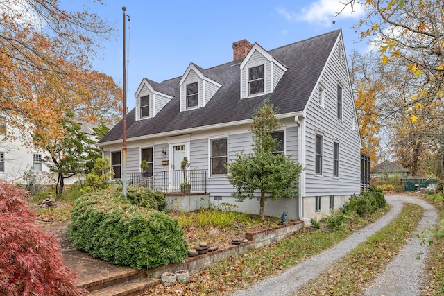 view of cape cod house