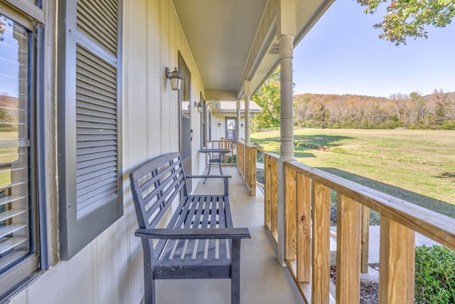 balcony with a porch