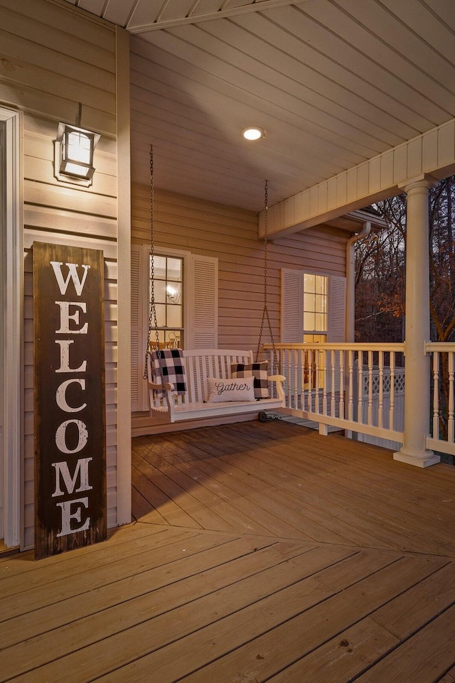 view of wooden deck