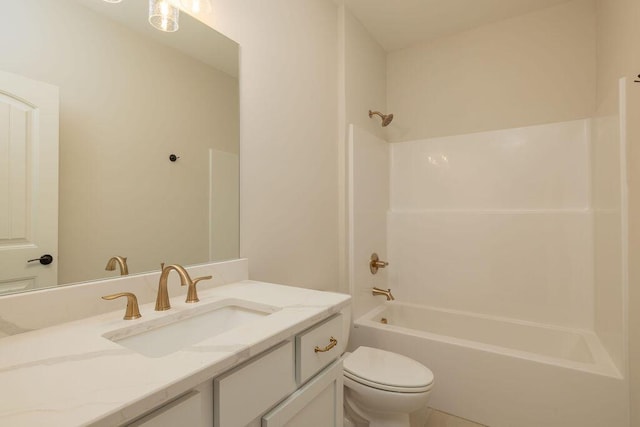 9089 Knolling Loop Unit 87, Ooltewah, TN 37363 - bathroom featuring shower / bath combination, toilet, and vanity