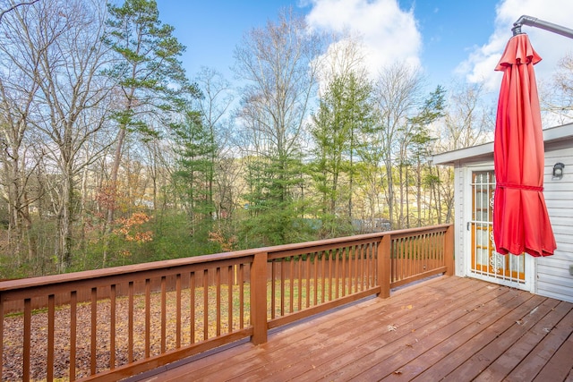 view of wooden deck