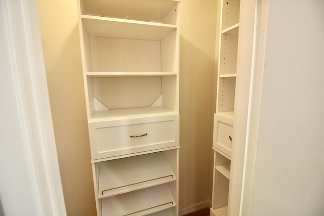 view of walk in closet