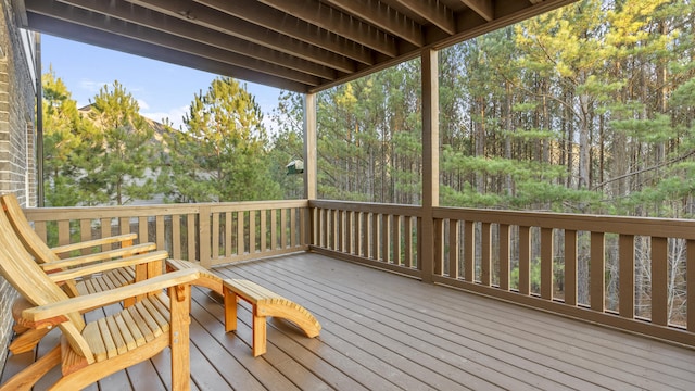 view of wooden terrace