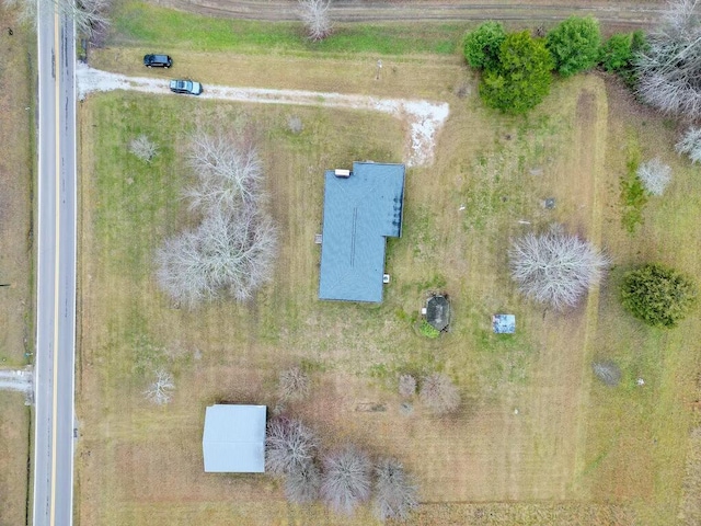 bird's eye view featuring a rural view