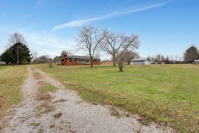 exterior space featuring a rural view