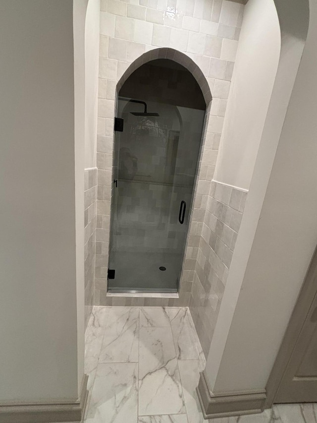 bathroom with walk in shower