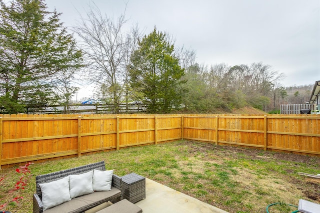 view of yard with a patio