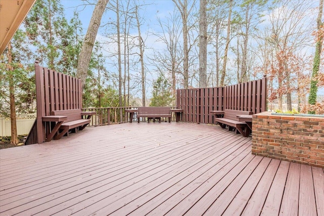 view of wooden deck