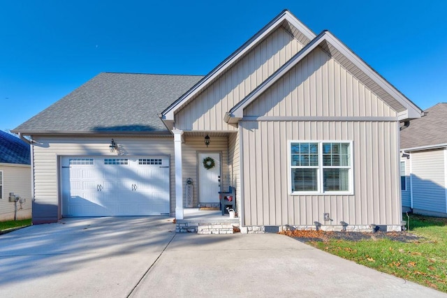 view of front of home featuring a garage