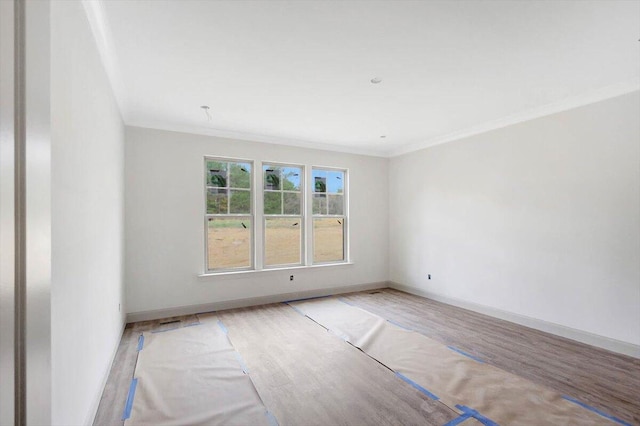 spare room featuring ornamental molding