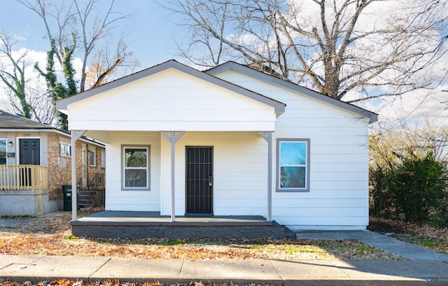 bungalow-style home with covered porch