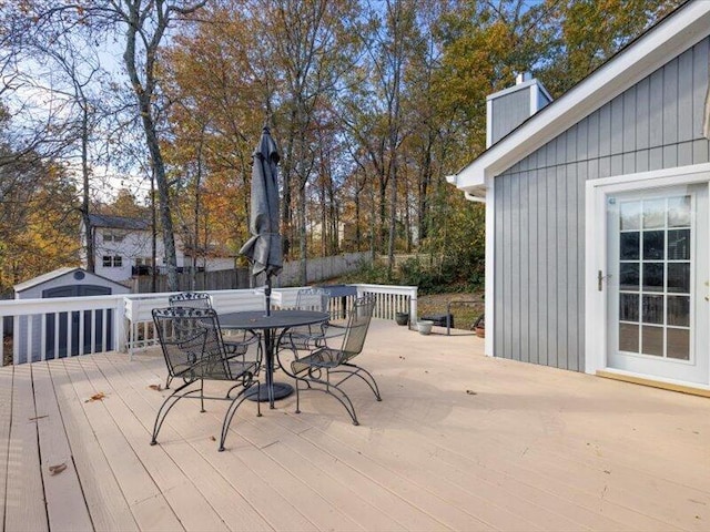 view of wooden deck