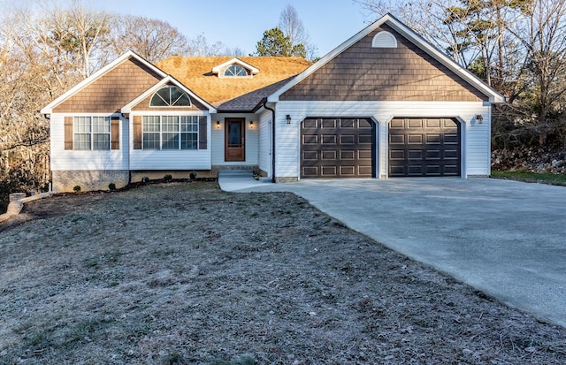 view of front of house featuring a garage