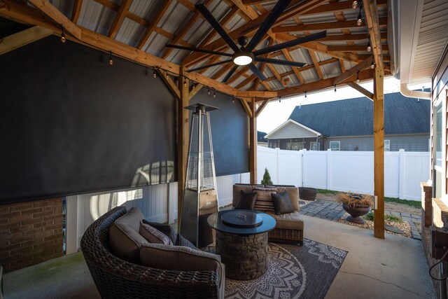 view of patio with a gazebo