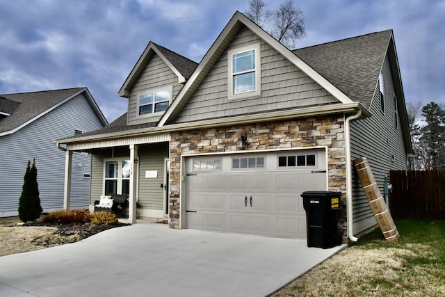 view of front of house featuring a garage