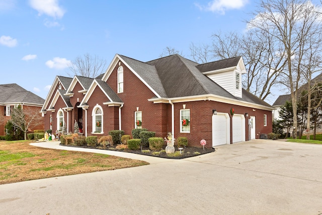 front facade with a garage