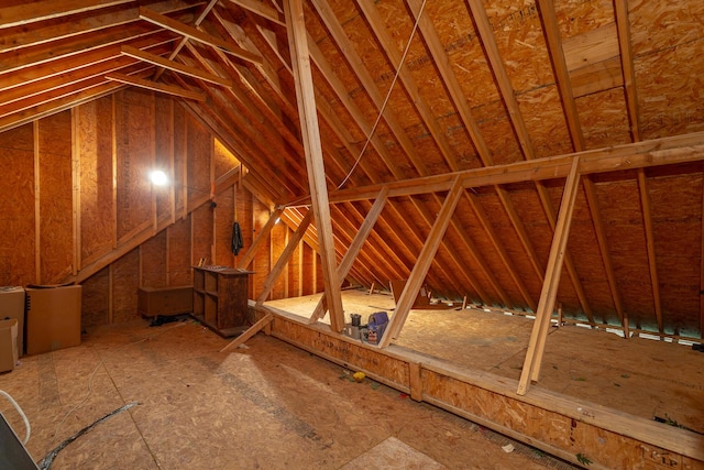 view of attic