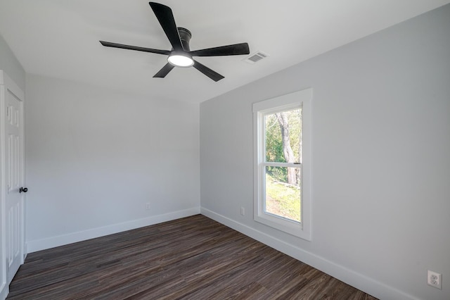 1317 Gadd Rd, Hixson, TN 37343 - empty room featuring dark wood-style floors and a ceiling fan