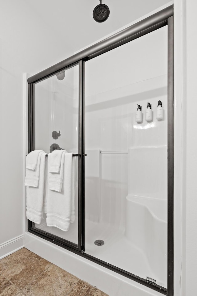 bathroom with walk in shower