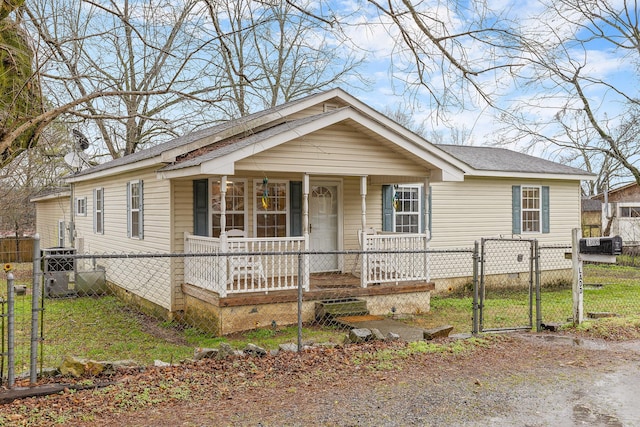 view of front of home with covered porch