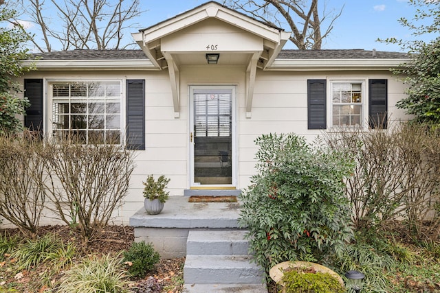 view of doorway to property