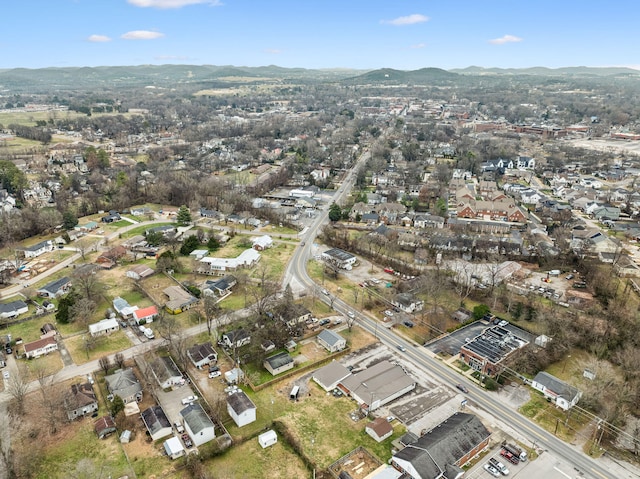 bird's eye view featuring a mountain view