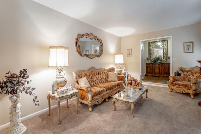 view of carpeted living room