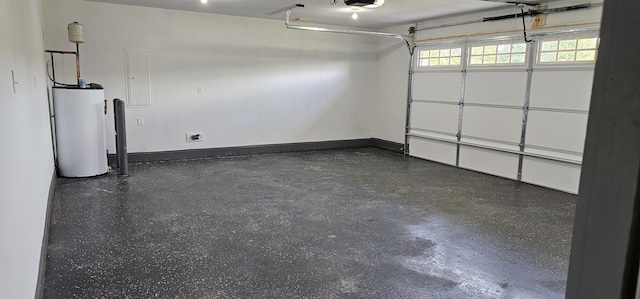 114 Mallard Ln, Lafayette, GA 30728 - garage with water heater, baseboards, and a garage door opener