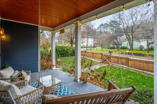 view of patio / terrace with covered porch