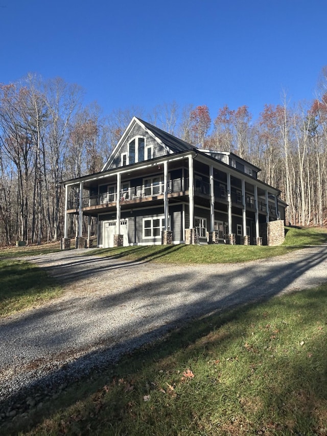 exterior space with a front lawn