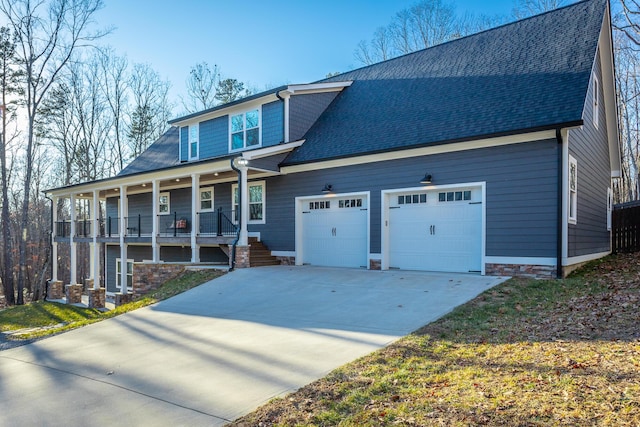 view of front of home with covered porch