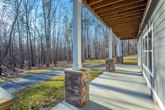 view of patio with covered porch