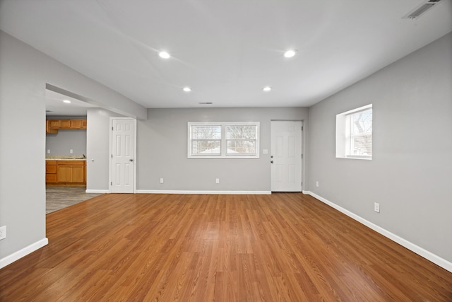 empty room featuring light hardwood / wood-style flooring