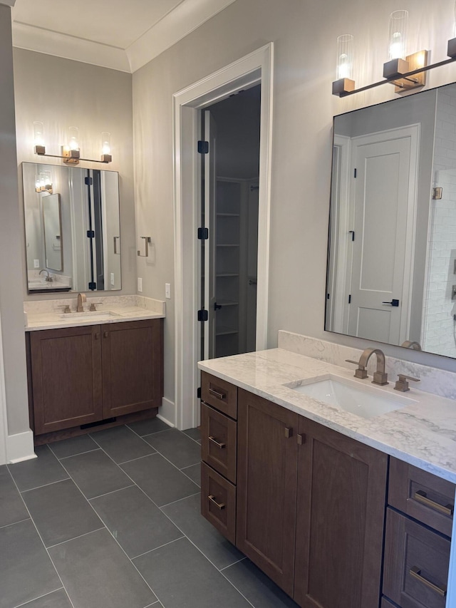 9418 Haviland Way, Ooltewah, TN 37363 - bathroom with two vanities and tile patterned floors